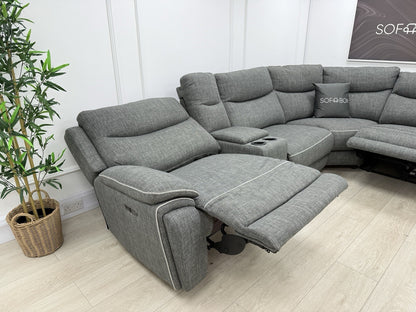 DFS Trek Power Recliner Corner Sofa In Charcoal