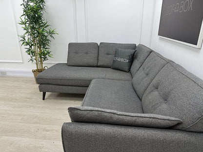 DFS Zinc French Connection Corner Sofa In Grey
