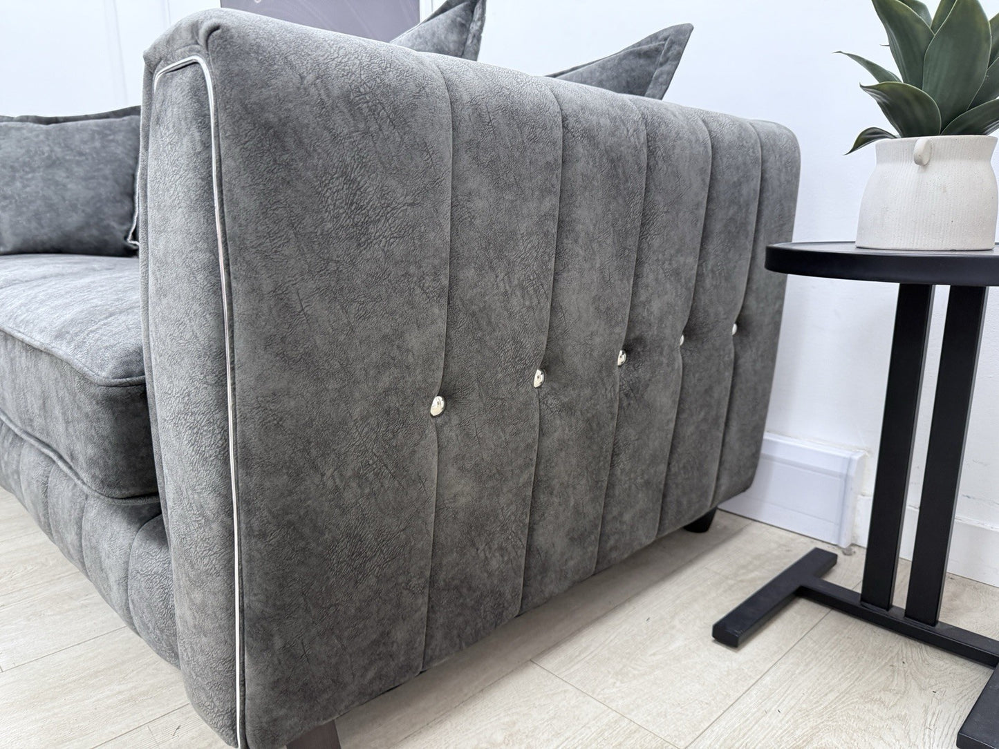 DFS Cherished Corner Sofa In Charcoal Combination