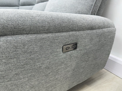 DFS Aussie Power Recliner Corner Sofa In Grey Fabric