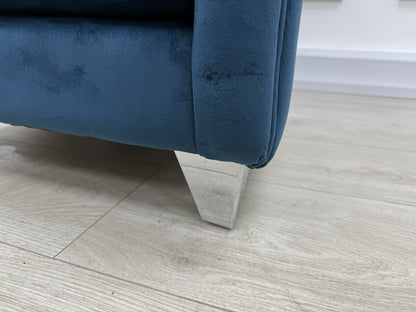 DFS Peace Accent Chair In Blue Velvet