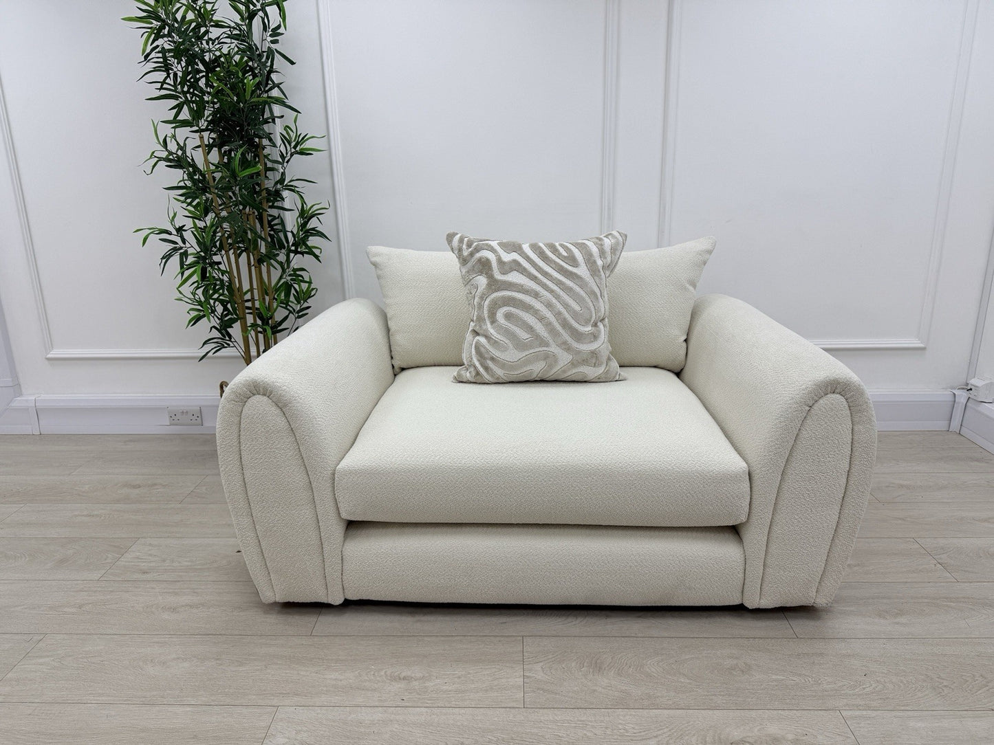 Sofology Marble Arch Love Seat In Cream Boucle Fabric