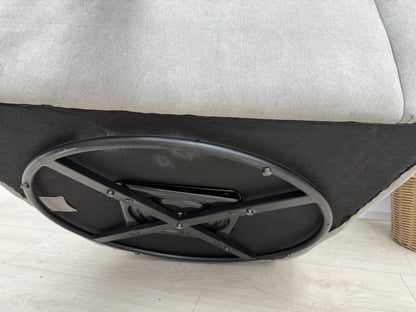 Sofology Marvella Swivel Accent Chair In Flecked Fabric Stone