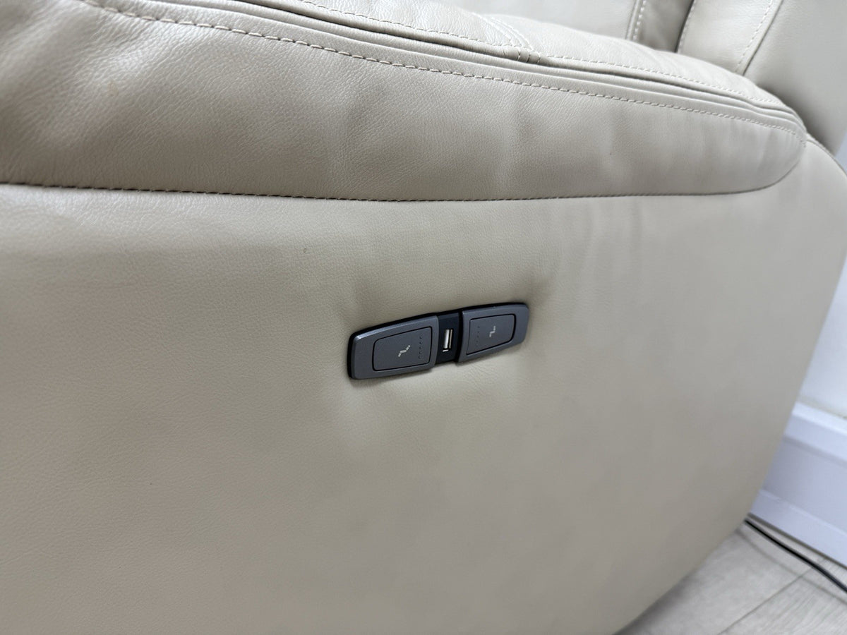 DFS Trek Power Recliner Corner Sofa In Taupe Leather