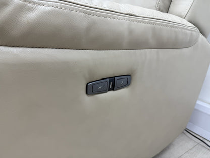 DFS Trek Power Recliner Corner Sofa In Taupe Leather