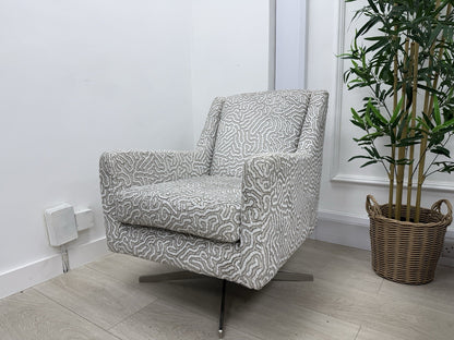 Sofology Majestic Swivel Accent Chair In Camino Truffle