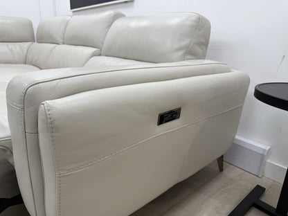 DFS San Antonio Power Recliner Corner Sofa In Fossil Leather