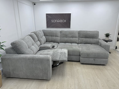 DFS Steller Corner Sofa In Mist Grey