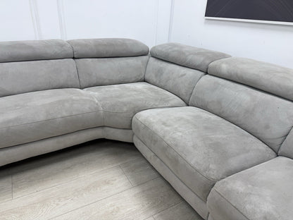 Fishpools Bella Power Recliner Corner Sofa & Amalfi Swivel Chair Set Dove Grey