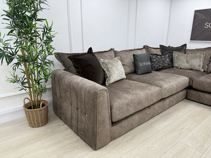 DFS Devine Corner Sofa In Chocolate Combination