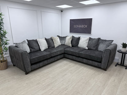 DFS Cherished Corner Sofa In Charcoal Combination