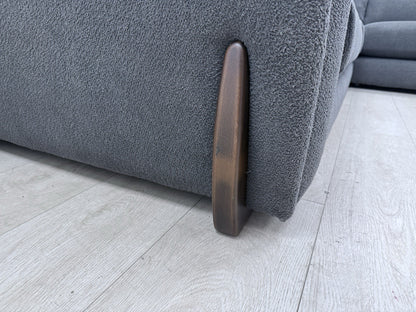 Sofology Marble Arch Corner Sofa In Charcoal Bouclé Fabric