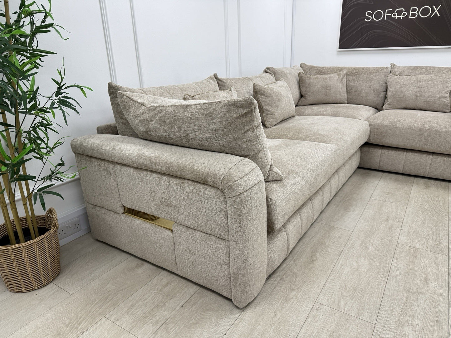 Sofology The Westwood Teddy Chenille Natural Corner Sofa