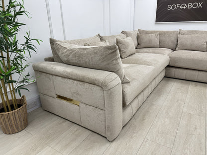 Sofology The Westwood Teddy Chenille Natural Corner Sofa