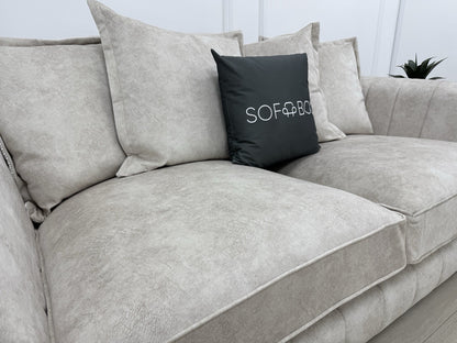 DFS Cherished Pillow Back 3 Seater Sofa In Cream Combination