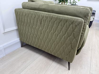 Sofology Muse Power Recliner Armchair In Olive Fabric