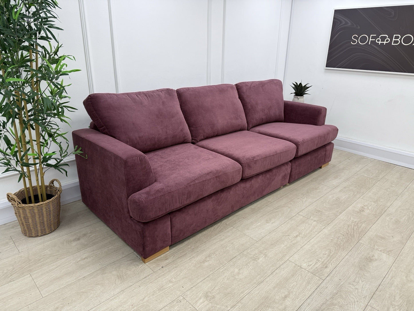 DFS Freya 4 Seater Sofa In Wine Fabric