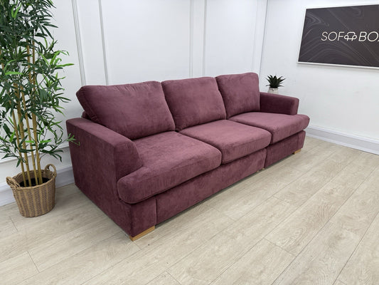 DFS Freya 4 Seater Sofa In Wine Fabric