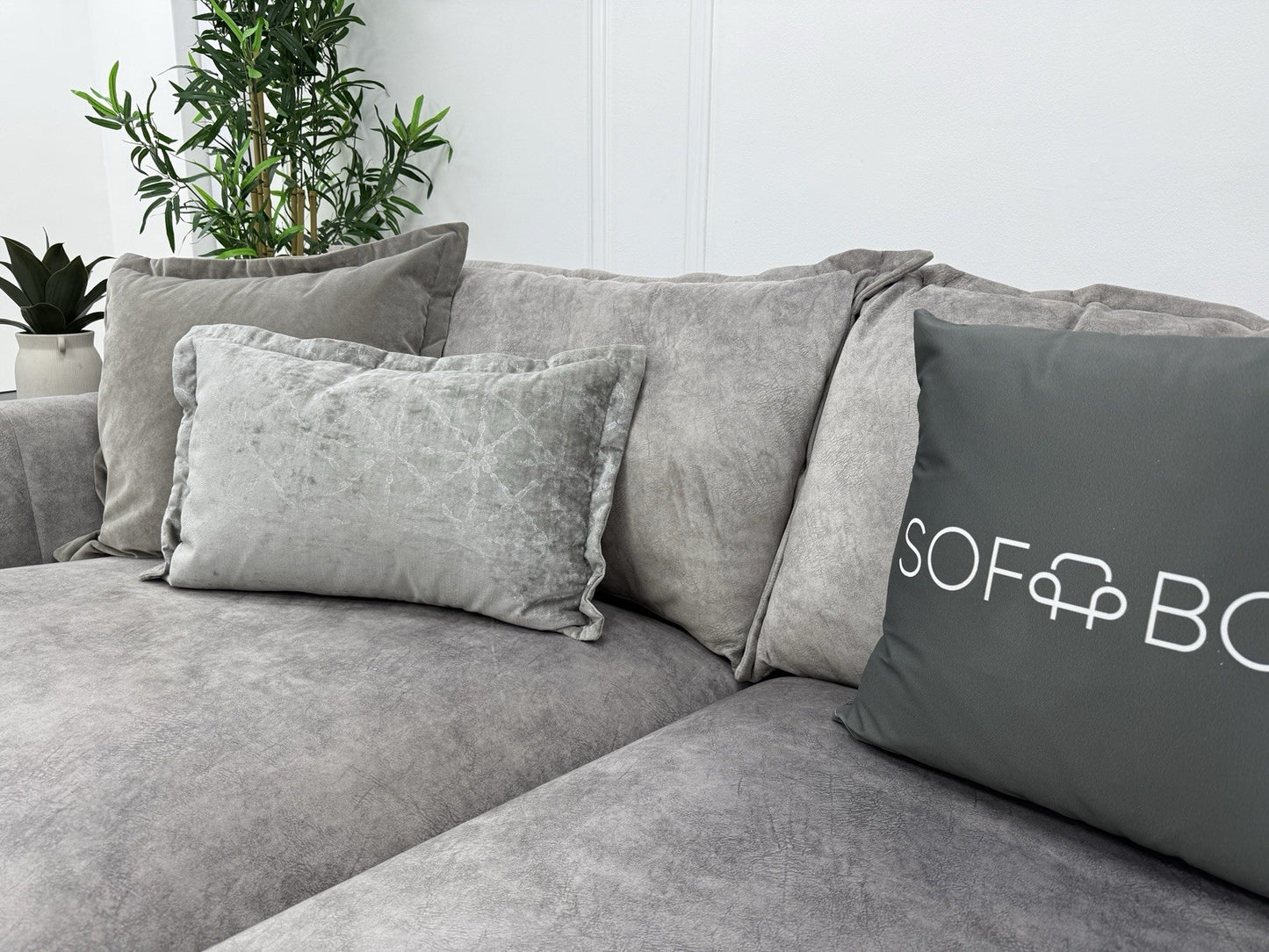 DFS Devine Corner Sofa In Light Grey