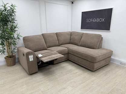 DFS Orka Manual Recliner Corner Sofa In Mocha Fabric