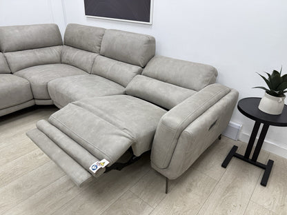 DFS San Mateo Power Recliner Corner Sofa In Misty Arizona Fabric