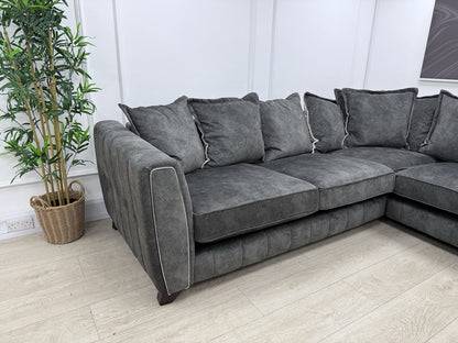 DFS Cherished Corner Sofa In Charcoal Combination