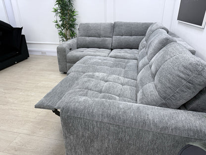 DFS Steller Power Slider Corner Sofa In Mist Grey