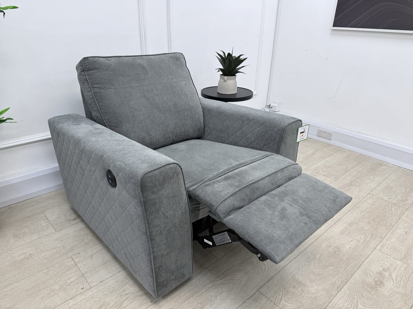 DFS Horace / Orka Power Recliner Chair In Graphite Fabric