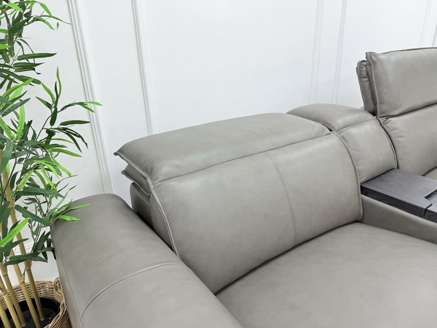 Sofology Premiere 2.5 Seater Power Recliner Sofa In Grey Leather