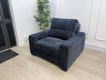 DFS Una / Steller Power Slider Chair In Nuova Midnight Fabric