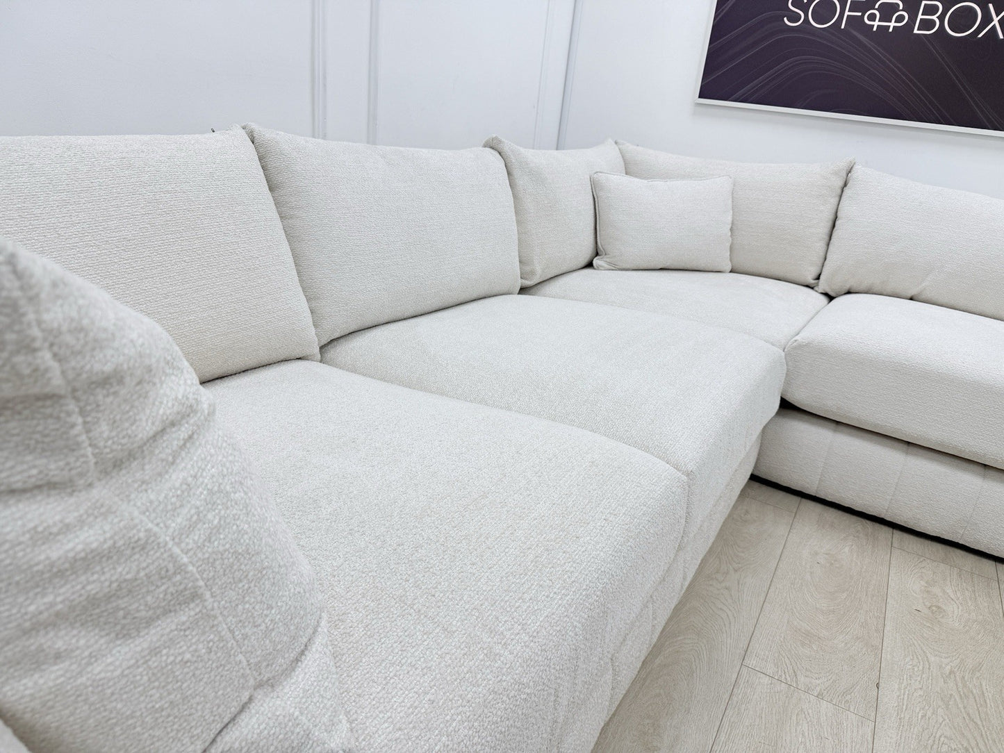 Sofology The Westwood Corner Sofa In Ecru Boucle Fabric