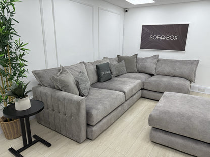 DFS Devine Corner Sofa In Light Grey