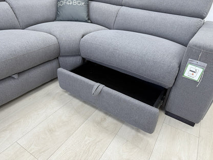 DFS Wander Power Recliner Corner Sofa In Charcoal Grey