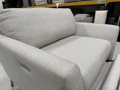DFS New Libby Motion Cuddler Chair In Silver Fabric