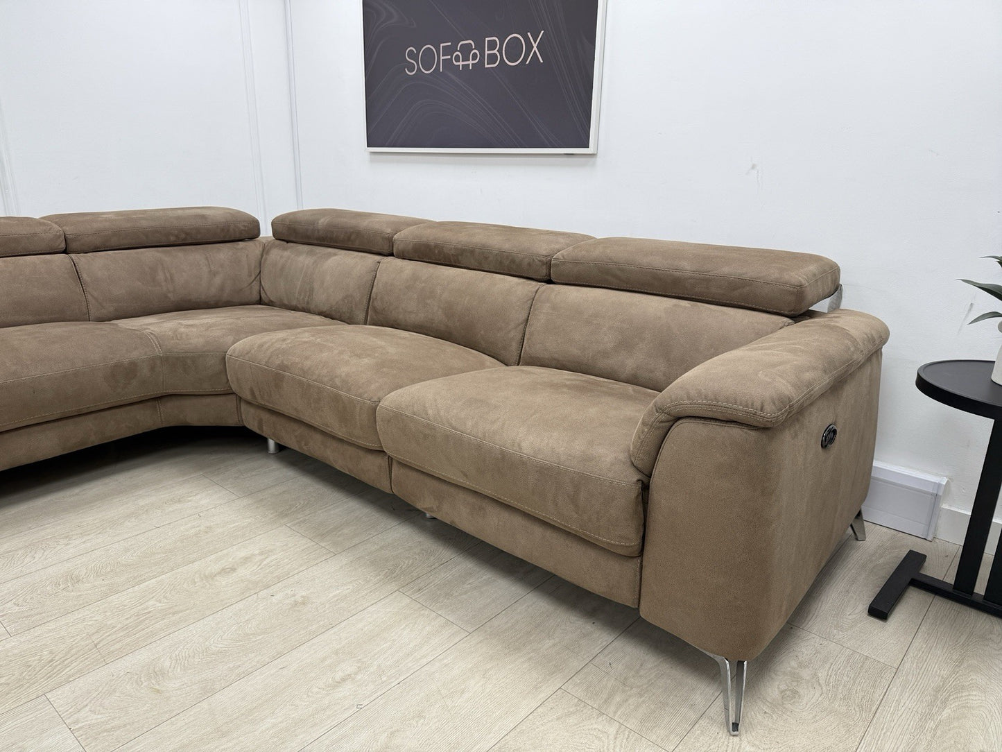 DFS Tahiti Power Recliner Corner Sofa In Arizona Tan Fabric