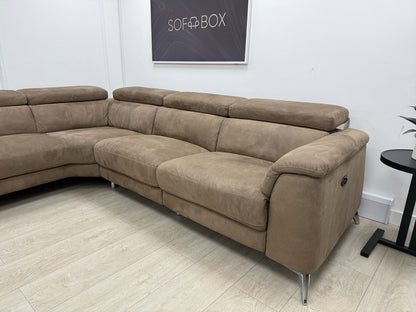 DFS Tahiti Power Recliner Corner Sofa In Arizona Tan Fabric