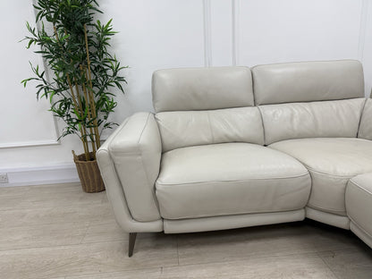 DFS San Antonio Power Recliner Corner Sofa In Fossil Leather