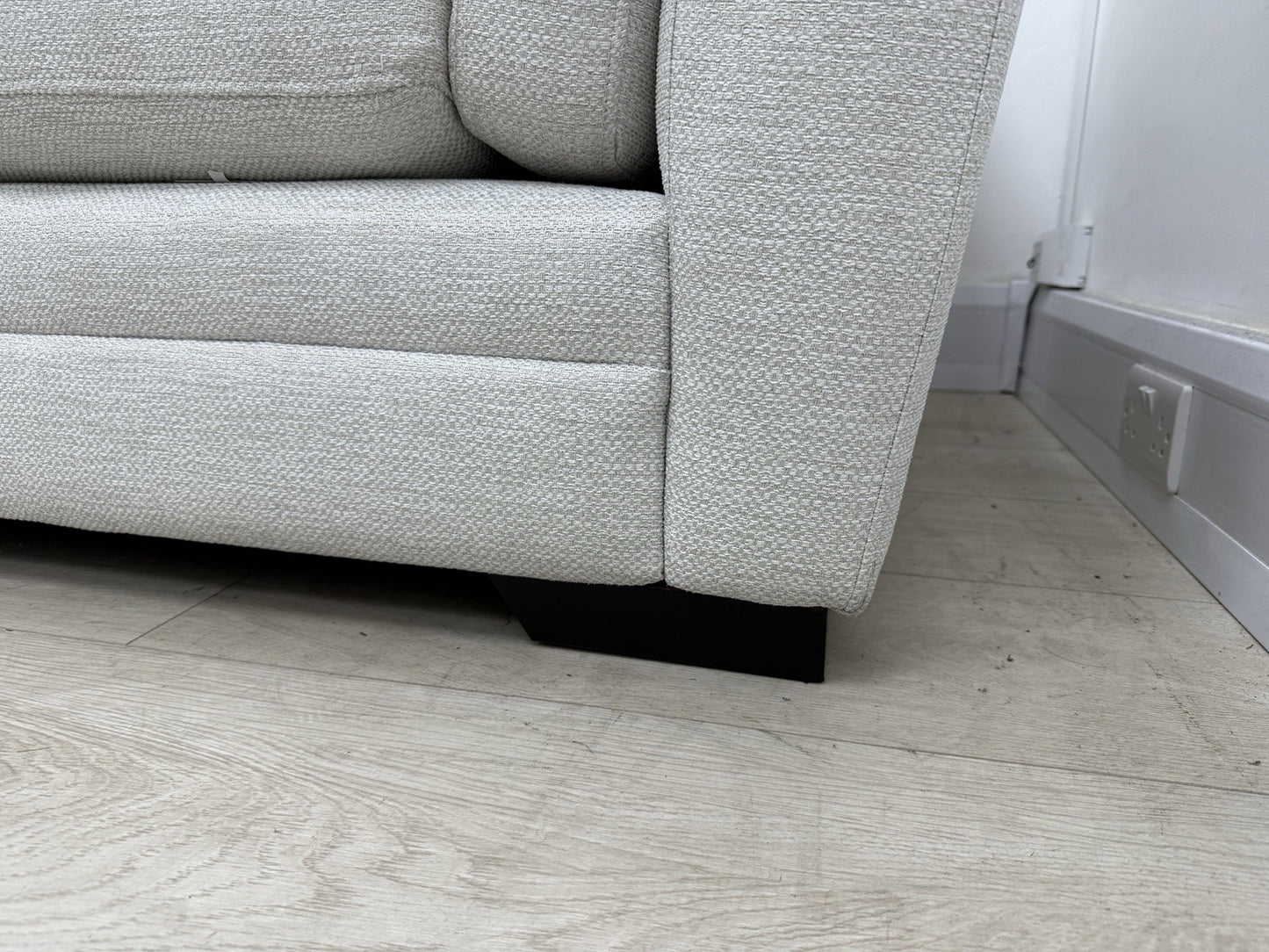 DFS Longbeach / Ada L Shape Chaise Sofa In Light Grey Fabric