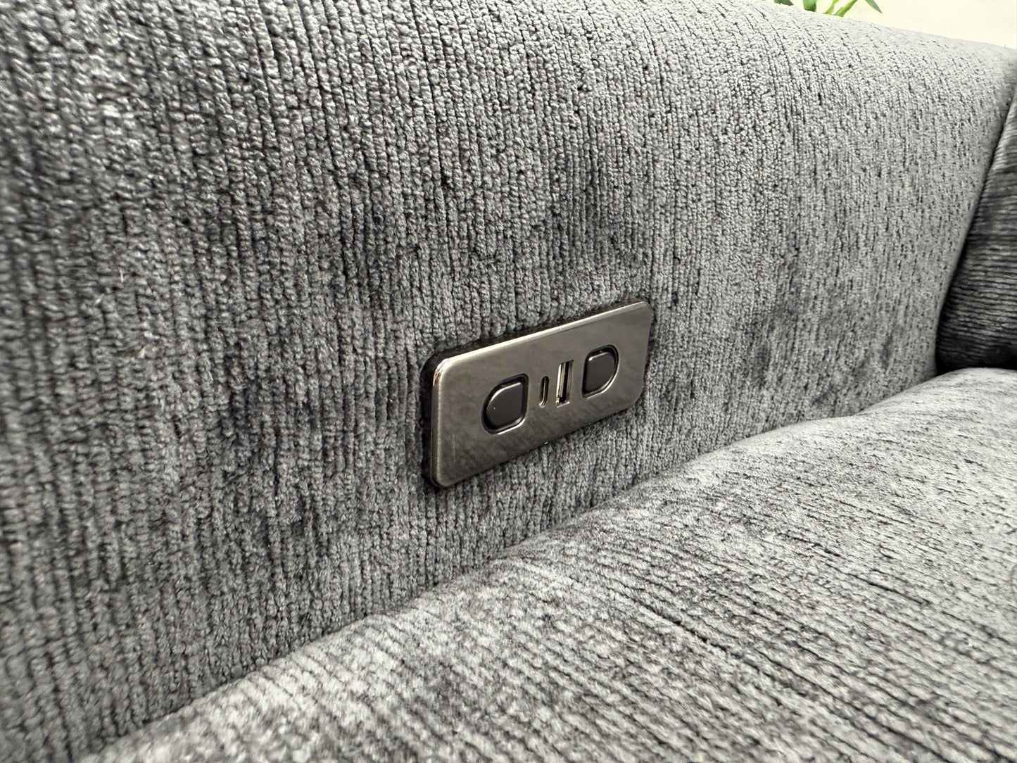 DFS Steller Power Recliner Corner Sofa In Nuova Black Fabric