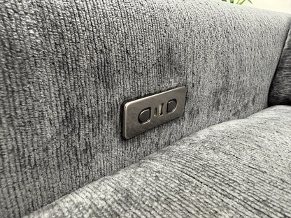 DFS Steller Power Recliner Corner Sofa In Nuova Black Fabric
