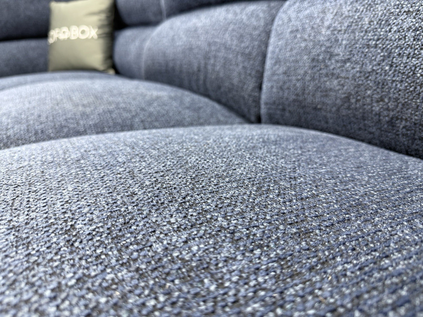 DFS Arwen Power Recliner Corner Sofa Right Hand Facing & Footstool Set In Navy