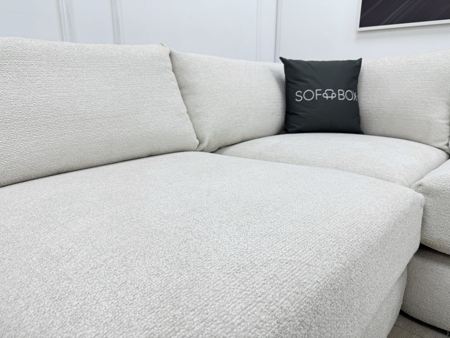 Sofology The Westwood Corner Sofa In Ecru Boucle Fabric