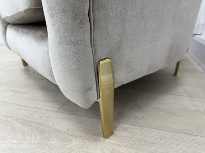 Sofology The Oscar Accent Chair in Fine Textured Chenille Stone Mix