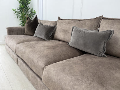DFS Devine XL Corner Sofa In Chocolate
