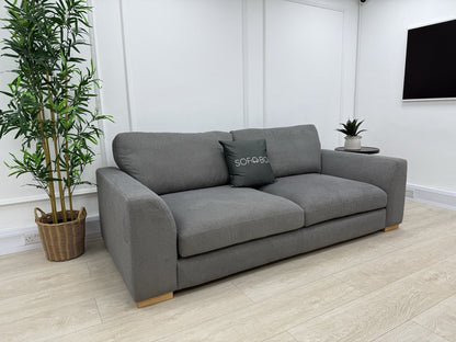 DFS Calix 3 Seater Sofa In Grey Bouclé Fabric
