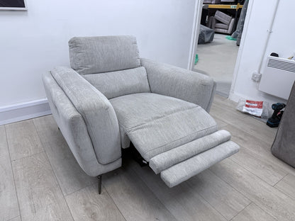 DFS San Mateo Power Recliner Armchair In Fresno Ivory Fabric
