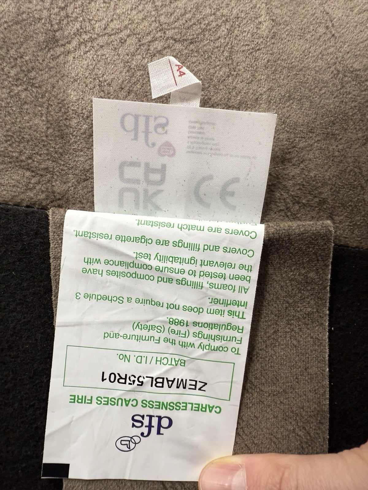 DFS Devine Corner Sofa In Chocolate Fabric