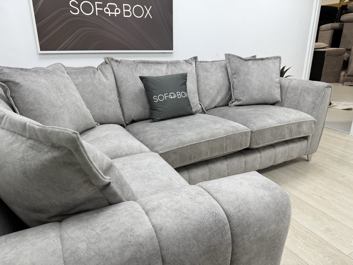 DFS Cherished Corner Sofa In Grey RHF