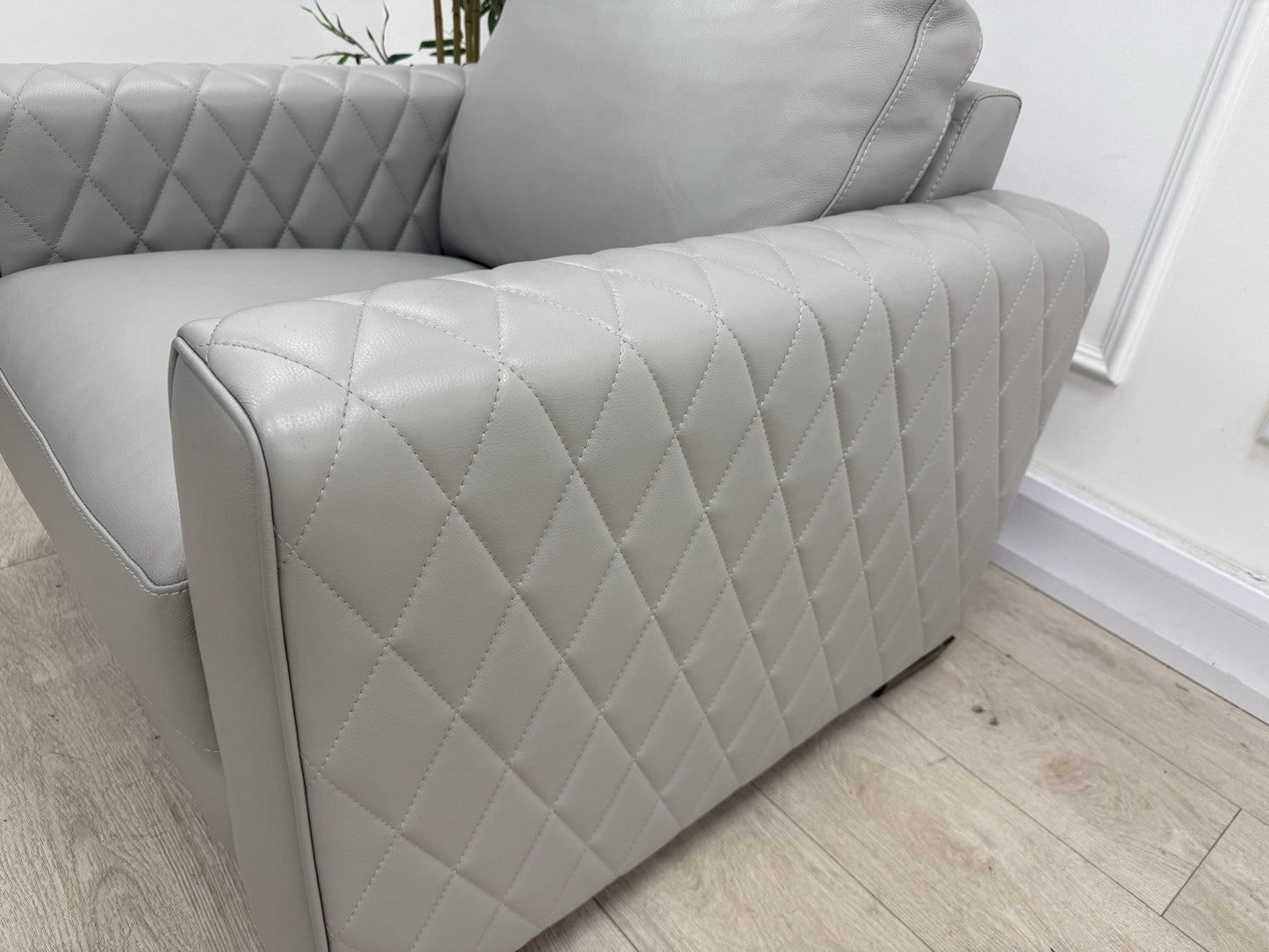 DFS Cohen Armchair In Misty Grey Leather
