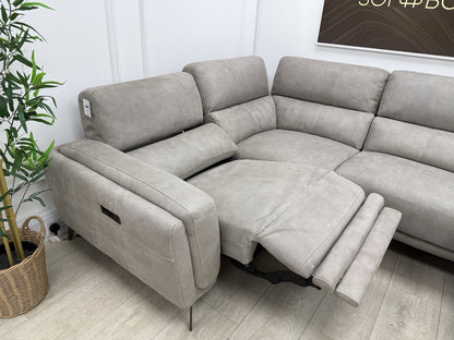 DFS San Mateo Power Recliner Corner Sofa In Misty Arizona Fabric